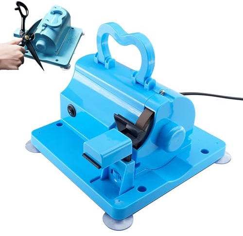CHANGLKJ Afilador De Tijeras Eléctrico, Herramienta Profesional para Afilar Tijeras con Muela De 7-8 Cm Y Ranura De Afilado Alineada con Precisión, Velocidad De Rotación De 4500 RPM Y Eficiencia