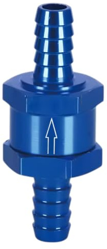 GAJUS Válvula Antirretorno Combustible 10mm Aluminio una Vía, para Gasolina Diesel Gasóleo Aceite, Válvula de Retención de Combustible no Retorno, Conexión Tipo Espiga