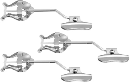 GOOHOCHY Trompete und Posaune Notenhalter 3er Set aus Metall, einsetzbar für Marschmusik und Bühnenauftritte, silberfarbene Clips