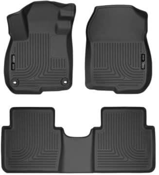 Husky Liners Weatherbeater Floor Mats | Fits 2017-2022 Honda CR-V (Includes Hybrid Model) | Front & 2nd Row, 3-pc Black - 99401