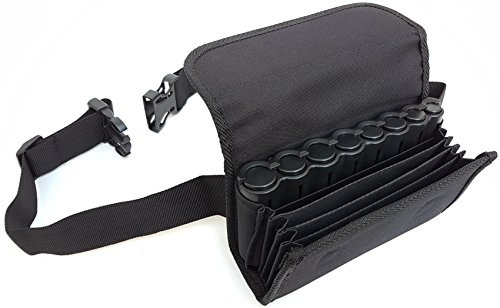 CLAIRE-FONCET Riñonera de Camarero de Lona Negra, Monedero de Camarero, Cartera, Billetero, Incluido Dispensador/Distribuidor/Clasificador para Las 8 Monedas de Euros, Cierre Magnético (Negro)