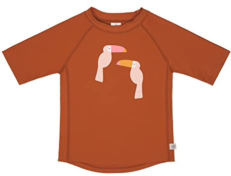 Lässig Rashguard - Costume da bagno a maniche corte, separato, unisex, per bambini (confezione da 1), Rust, 74-80, Durevoli