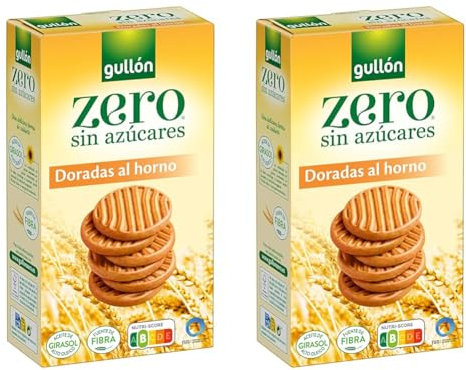 Gullón Galleta Dorada al Horno, sin Azúcar, 330g (Paquete de 2)