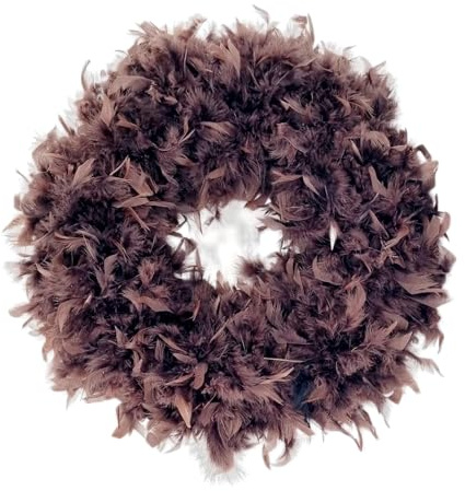 CREAFLOR HOME Federkranz Dekokranz Federn braun 50-55cm
