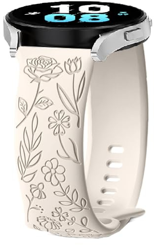 FYISWHO Silicone Watch Strap for Redmi Watch 5 Active/5 Lite, 22mm Flower Bracelet Sport Replacement Band for Samsung Galaxy Gear S3 Classic/S3 Frontier/Watch 46mm/Watch 3 45mm