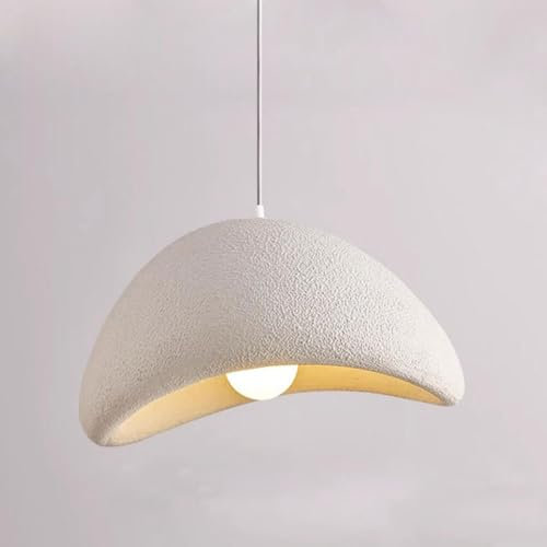 TOKTOP Suspension Luminaire Vintage Créativité, 20CM Ciment Abat-jour Décoration Lustre E27 Blanc Plafonnier Pour Salon Cuisine Salle à Manger Chambre