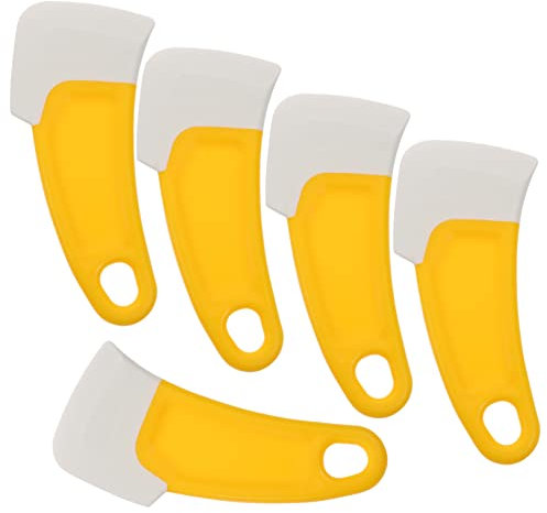 FUNNETOYU 5pezzi Raschietto Silicone per Pentole e Padelle Utensili da Cucina Multi-Funzione con Design Appeso Facile da Pulire e Riutilizzabile per Uso Domestico e Ristoranti