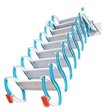 Scala retrattile per mansarda manuale, con capacità di carico di 500 kg, scalini pieghevoli salvaspazio per un facile accesso a soffitte e soffitte
