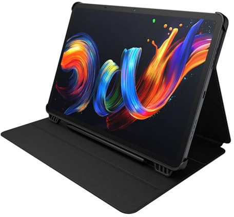 TCL Custodia per Tablet NXTPAPER 11 Plus - Cover Flip Slim in Pelle PU con 3 Angoli Regolabili, Design Magnetico per Stylus, Funzione Auto Sleep/Wake, Nero
