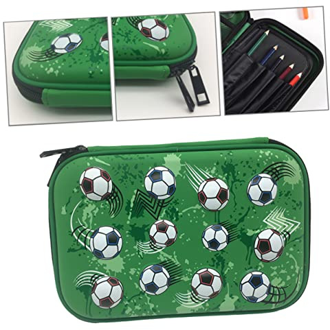 Operitacx Fußballform Etui Für Junge Mädchen Mit Reißverschluss Aus Stoßfestem Robustem Eva-Material Für Stifte Und Aufbewahrungsbox Für Junge Mädchen