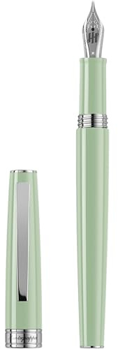 Montegrappa Armonia Mini Füllfederhalter Neo Mint, Harzgehäuse mit Edelstahl-Details, Edelstahlfeder Fein, inkl. 2 Patronen, ISA2R2AG