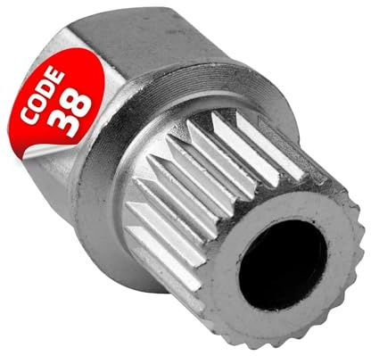 SW-Stahl 02381L-9 Felgenschloss Adapter 38 - Passend für BMW bis 2012 | Ersatzschlüssel aus Chrom-Vanadium-Stahl zum Lösen der Radsicherung - Radschraubenschlüssel mit Sechskant-Profil