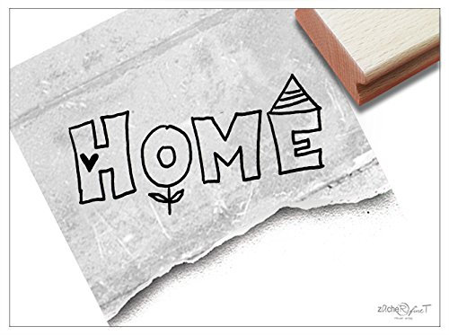 Stempel -Textstempel HOME - Schriftstempel zum Einzug, Umzug in neue Wohnung, Karten Briefe Geschenke Basteln Servietten Deko – von zAcheR-fineT