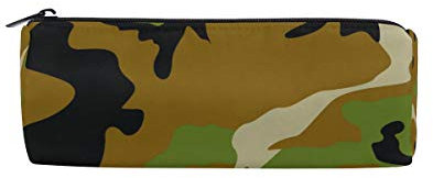 FANTAZIO Federmäppchen grün Camouflage Muster Make-up Tasche