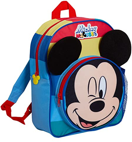 Disney Mickey Mouse Backpack Boys 3D Bag For Kids Travel Nursery School Rucksack