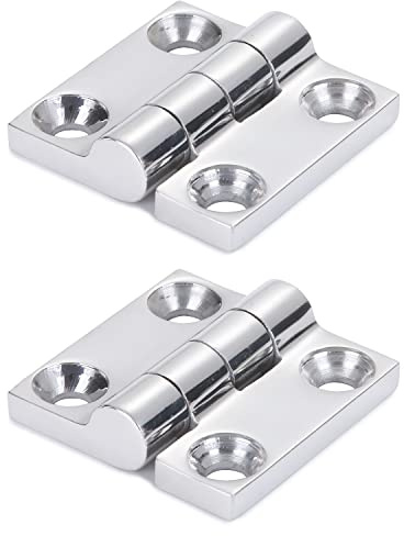 9Tong Bisagra de puerta de acero inoxidable bisagras de gabinete pulidas espejo para barco marino SUS316 38 mm x 38 mm 2pcs