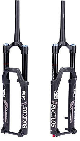 BUCKLOS MTB Luftfedergabel 27,5 29 110 x 15 mm Boost AM E-Bike konisch, Reise 160 mm 36 mm Innenrohr durch Achse Rückprallverstellung Scheibenbremse Vordergabeln, passend für alle Mountainbikes eBike