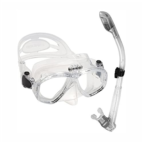 Samnuerly Tauchmasken Schnorchelbrille wasserdichte und beschlagfreie Brille aus umweltfreundlichen Materialien Multifunktionale Unisex-HD-Tauchausrüstung Schwimmbrille (Rosa) (Weiß)