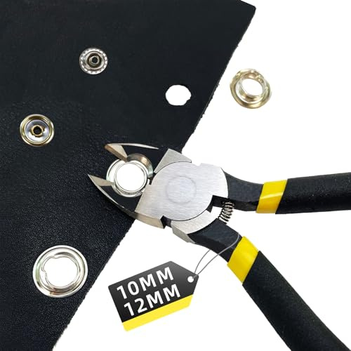 HAPDEN Grommet Removal Tool Kit, Snap Removal Tool for Boat Covers, 10mm Trap Grommet kit Remover, 3/8 Replacement Eyelet Plier, Eyelet Punch Kit for Tarps Repair, Fabric Rings, Reinforcing Canvases