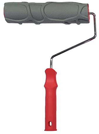 25,4 cm Stein Textur Gummi geprägte Farbroller Pinsel Handwerkzeug Indoor Outdoor Home Schlafzimmer DIY Wanddekoration Werkzeug Prägerolle für Werkzeug Presse Maschine Farbroller Werkzeug Ziegel