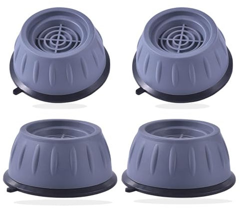 Lot de 4 patins de pieds de machine à laver anti-vibrations, anti-marche, réduction du bruit, antidérapants et anti-vibrations en caoutchouc pour machine à laver