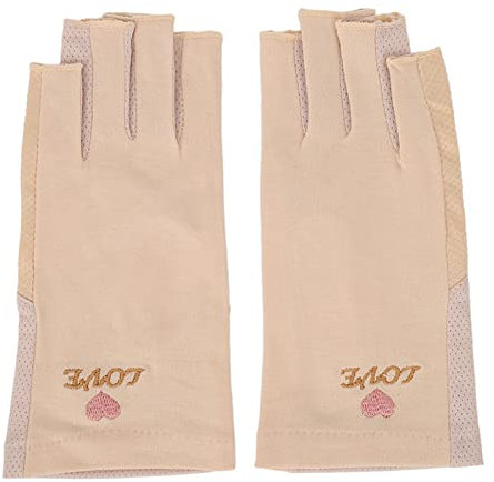 Guantes UV, Art Skin Care Sin Dedos Anti Guante Protección Profesional Manicura Guantes Con Elástico Transpirable Diseño Pensativo Para El Hogar Salón(fuerte)