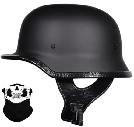 Vintage Casque Bol Casque Moto Ouvert Adulte Demi ECE Homologué Style de Vintage Demi Casque Scooter Bike Cruiser M-XL