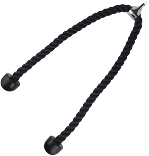 FOLUXING Long Tricep Rope for Home Gym Pulley System,46 Inch Rope Pull Down Attachment, Tricep Rope Cable Attachment, Tricep Pull Down Rope for Public Gym
