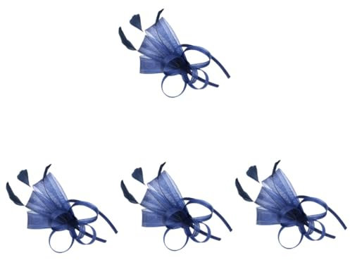 SOIMISS 4stücke Fascinator Hut Mit Federn Und Schleier Für Damen Elegantes Teeparty-Accessoire Perfektes Haaraccessoire Für Hochzeiten Und Besondere Anlässe