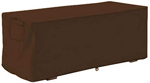 Housse de protection et d'organisation imperméable pour coffre de terrasse - Couleur marron - 157,5 x 76,2 x 68,6 cm