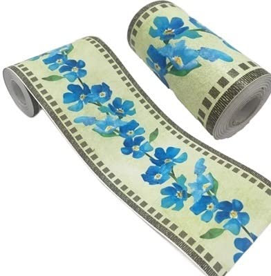GSCLZ Tapete BordüRe 10 m Selbstklebende dekorative Taillenlinie Kunstaufkleber Wohnzimmer Ecke Sockelleiste Badezimmer wasserdichte Blumen Wandaufkleber FüR Eckendekor(Waist line 10)