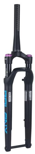 HIMALO 700c Gravel Rennrad-Gabel Federweg 40mm Luft Federgabel 1-1/2'' Verjüngt Vorderradgabel 12x100mm Steckachse Fahrrad Gabel Manuelles Lockout(Blauw)