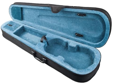 geigenkoffer 4/4 3/4 1/2 1/4 1/8 Geigenkoffer Stoff Dreieck Geigenkoffer Mit Riemen(Blue,1/2)