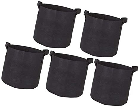 Sosoport 5 Stück 25 X 25 X 30 cm Große Pflanzbeutel Aus Filz – Anzuchttöpfe Mit Großem Fassungsvermögen Für Gemüseanbau Und Umpflanzen
