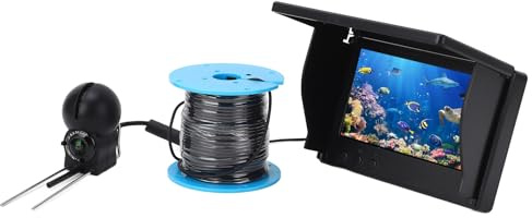 Telecamera Pesca Subacquea, Fotocamera Pesca Al Ghiaccio Portatile Largo Angolare 1080p con Schermo 4,3 Pollici e Cavo 30 M, Telecamera Subacquea Pesce per la Pesca in Barca Marina
