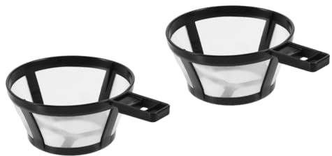 KOMBIUDA 2 Piezas Filtro de cocción de té de la cafetera cono filtro de cafetera filtrar largo filtro de café de una taza filtro de café reutilizable café filtrado el plastico Negro