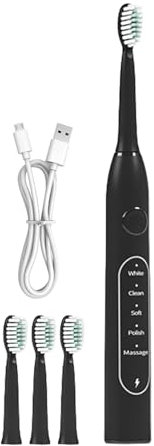 Cepillo Eléctrico Para Adultos | Cepillo Eléctrico Recargable - Herramienta De Limpieza Bucal Portátil Para Uso En El Hogar, Durante El Día, En Viajes, Campamentos Y Bajo La Ducha