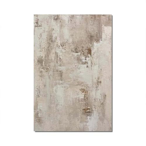 18meng Art Lienzo abstracto cuadros 180 x 90 cm beige blanco lienzo 1 pieza impresión artística moderna grande XXL sala de estar dormitorio decoración de pared lienzo diseño mural sin marco