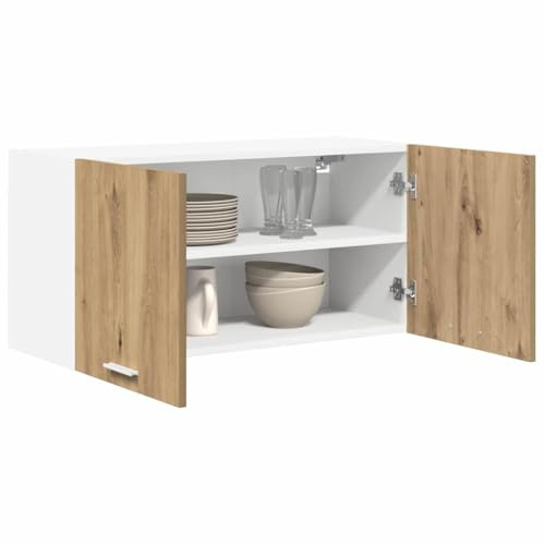vidaXL Mueble Colgante con Puerta Riga Roble Artesanal 80 x 31 x 40 cm, Amplio Almacenamiento, Armario de Cocina Resistente, organizadores Modernos para optimizar el Espacio