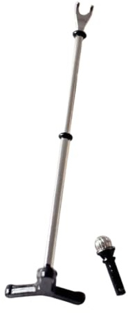 Mikikit Microphone Miniature sur Pied Modèle Réduit de Micro pour Maison de Poupée Accessoire Décoratif pour Mini-Maison