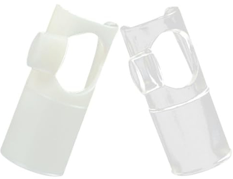 Alasum 2pcs Flute Mouthpiece Replacement Aid for E/f Key Medium Size, Musical Instrument Accessory for Beginners, Includes Light Beige and Flute Head Assistive Parts