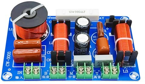 Hangsu Altavoces divisor de frecuencia profesional de 3 vías, filtro de sonido para sonido KTV