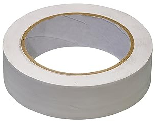 Handelskönig PVC-Schutzband weiß 30 mm x 33 m Klebeband gerillt weiß Putzerband Putzband