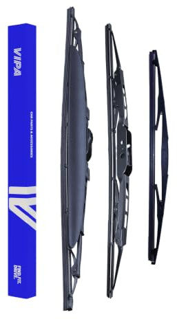 Vipa Car Parts Premium Wiper Blade Set | Fits: MAZDA 2 Hatchback (Oct 2007 to Jun 2015) | All-Weather Performance | Durable, Streak-Free Windshield Wipers | Easy Installation