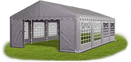 Das Company Partyzelt 6x8m wasserdicht grau Zelt 240g/m² PE Plane hochwertig Gartenzelt Summer PE - Faltpavillon - Gartenpavillon - Pavillon - Lagerzelt - Partyzelt