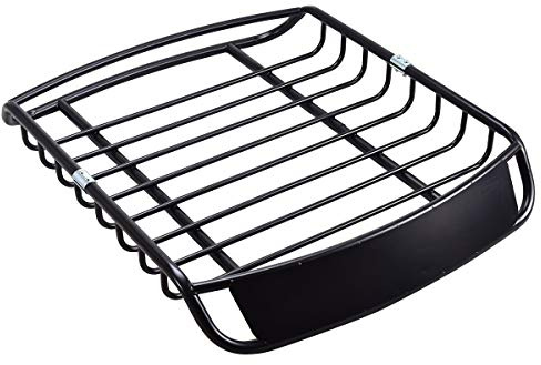 RELAX4LIFE Portapacchi da Tetto Universali per Auto Portata 110 KG, Cesto per Bagagli in Metallo, Tetto di Stoccaggio per Campeggio, Barbecue, Viaggi (120 x 98 x 16,5 cm)