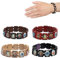 POXIAO Holz Holy Saints Armband Rosenkranz, 4 Stück Rosenkranz Jesus Armband Elastic Stretch Armreif mit Bildern von Religiösen Heiligen Katholische Heilige Götter Göttin Gebet