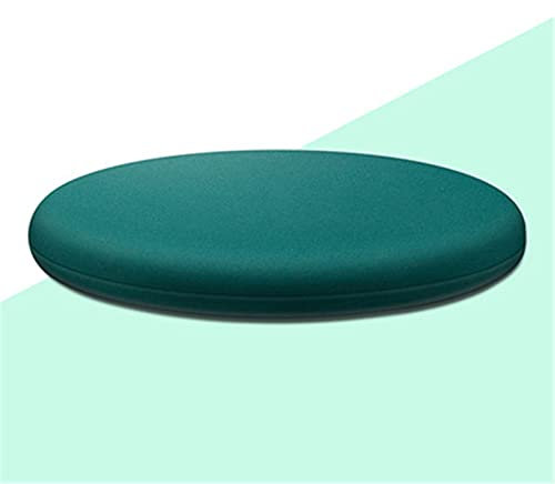 SWECOMZE 2er Set Sitzkissen Memory Foam Rund Stuhlkissen, Sitzpolster Rund aus Baumwolle, Sitzauflagen rutschfest Gemütlich Sitzpolster für Tatami Garten Büro (Durchmesser 35cm,Dunkelgrün)