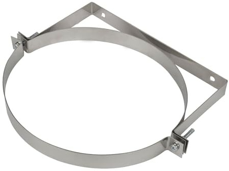 Chimney Pipe Wall Bracket Liner - Clip Flue Liner Clamp - Multi Fuel Tube Mount. (200mm) 200mm