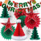 YBwanli Premium Reusable Christmas Decoration Set - Paper and Ceiling Hanging Decorations for Indoor Xmas Room Decor